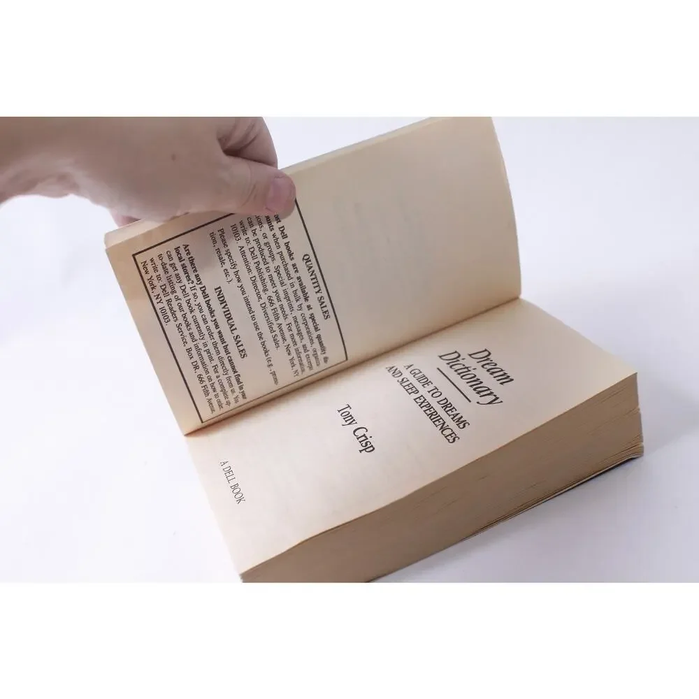 Dream Dictionary by TonyCrisp Guide Handbook Dell Book Paperback ~260702-WH 1125